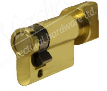 Eurospec 35/10 Thumbturn Half Euro Cylinder - Polished Brass