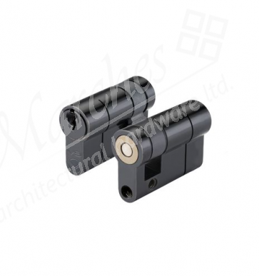 45/10 Half Euro Cylinder KD - Black