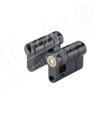 45/10 Half Euro Cylinder Keyed to Differ - Black