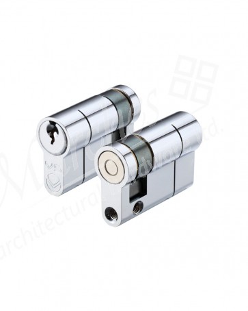 Single (Half) Euro Cylinder - Polished Chrome