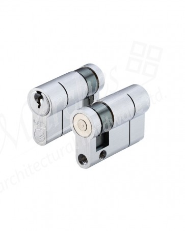 35/10 Half Euro Cylinder Keyed to Differ - Satin Chrome