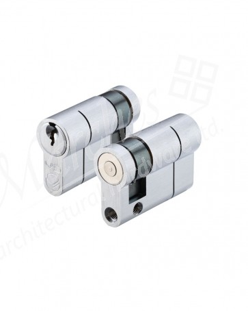 Single (Half) Euro Cylinder Key To Differ - Satin Chrome