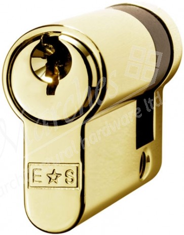 Single (Half) Euro Cylinder Keyed Alike - Polished Brass