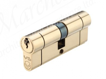 30/30 Euro Cylinder Keyed Alike - Polished Brass