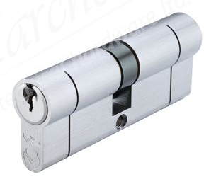 30/40 Euro Cylinder Keyed to Differ - Satin Chrome