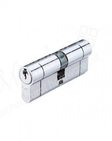 35/45 Euro Cylinder Keyed to Differ - Polished Chrome 
