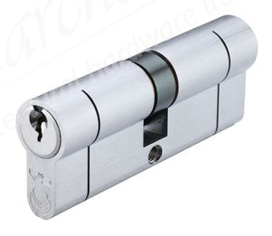 35/45 Euro Cylinder Keyed Alike - Satin Chrome 