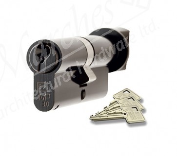 Eurospec 35/45 Euro Cylinder / Thumbturn Keyed Alike - Black