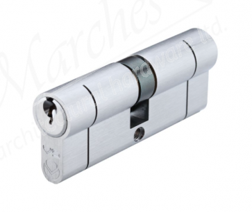 45/45 Euro Cylinder Keyed Alike - Satin Chrome