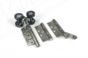 Centor E3 Concealed Intermediate Carrier Set - Satin Stainless Steel