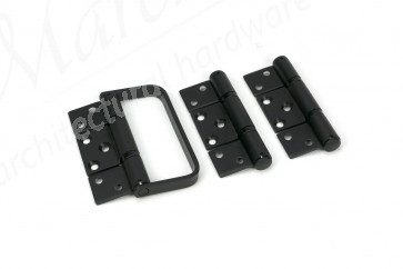 Centor E3 Straight Hinge Set - with Handle (Outward Opening) - Black