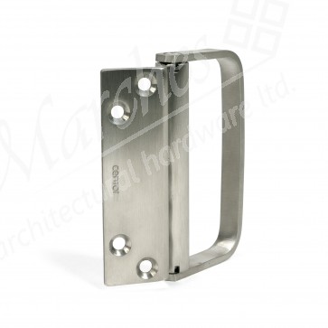 Centor E3 External Hinge with an Offset Pull Handle (Edge Mounted) - Stainless Steel
