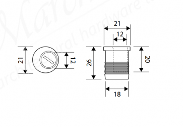 Round Single Shootbolt Thimble Keep For Flush Bolt