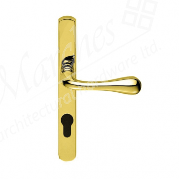 Stella Espag Door Handle (92mm Centres) - Polished Brass