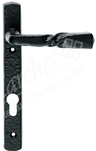 Narrow Espag Euro Handles 92mm Centres - Black