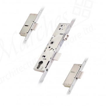 3 Point Linear Door Lock 2250 x 45mm B/Set (16mm FP) - Stainless Steel