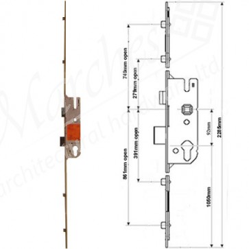 GU 4 Rollers 92 Centres UPVC Lock 35mm Backset