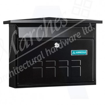 Arregui Deco Post Box - Black