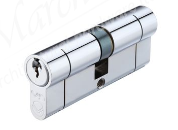 45/50 Euro Cylinder Keyed to Differ - Polished Chrome 