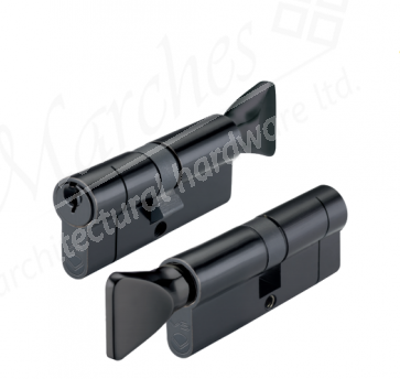 45/45 Euro Cylinder & Thumb turn KD - Black