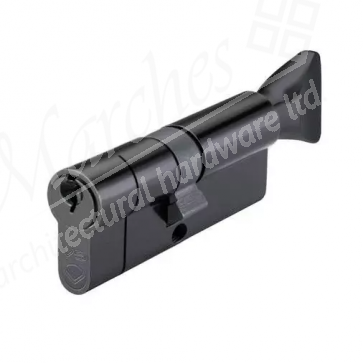 40/60 Euro Cylinder / Thumbturn Keyed Alike - Black