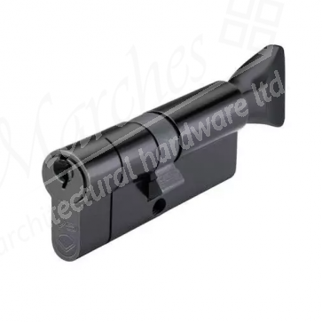 40/40 Euro Cylinder / Thumbturn Keyed Alike - Black