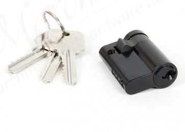 35/10 Half Euro Cylinder KD - Black