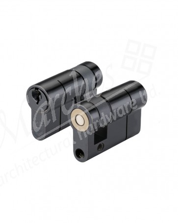 35/10 6 Pin Single Euro Cylinder - Black KA