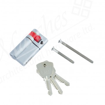 ERA Single Euro Cylinder 3* Satin Chrome KD - Various Sizes