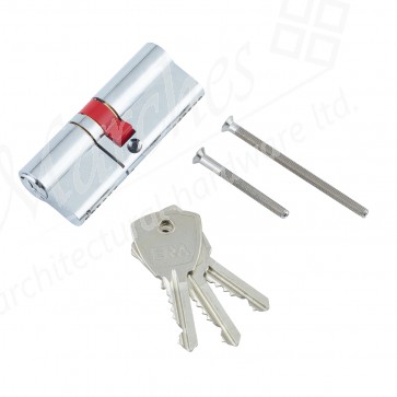 ERA Double Euro Cylinder 3* Polished Chrome KD - Various Sizes
