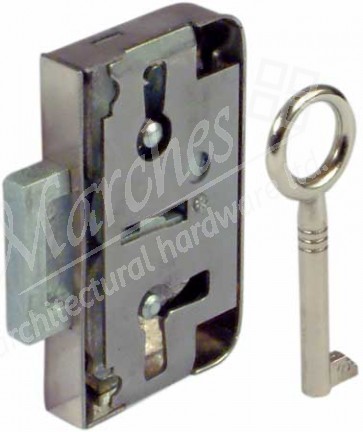 Lever rim lock, for lever bit keys, 15 or 30 mm backset