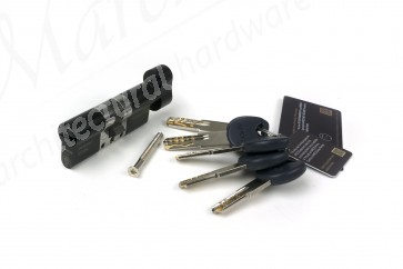 50/50 3* Euro Cylinder / Thumbturn KD - Black