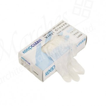 Powdered Vinyl Gloves Large (Size 9) (Box 100)