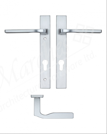 Vela Narrow Euro Espag Handle (92mm Centres) - Satin Chrome 