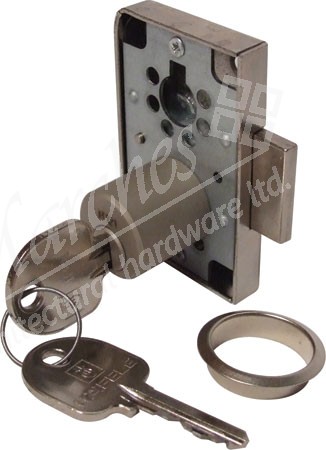 Rim lock, ø 22 mm cylinder, 20-40 mm backset, left handed, random key changes