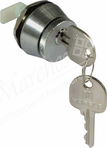 Glass door push and turn cylinder lock