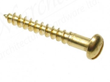 Round Head Brass Screws Gauge 3 x 3/8'' Slotted