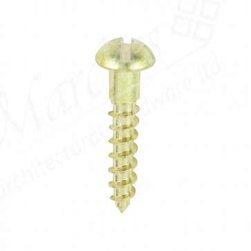 Round Head Brass Screws Gauge 6x3/4'' Slotted