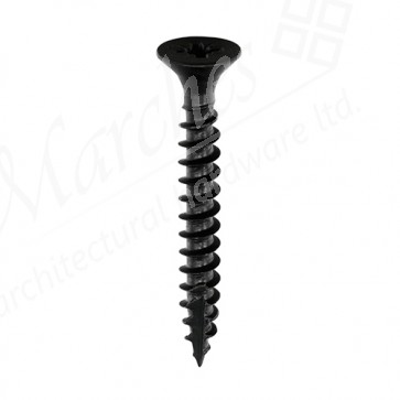 3.5 x 25mm (7 x 1") Black Pozi Countersunk Screws (Box 200)