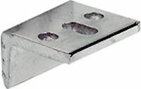 Angled Striking Plate with slot - Nickel plated