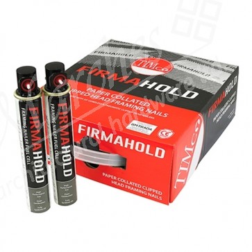 Firmahold Collated Clipped Galv+ Brad Nails With Fuel Cells (2200 + 2 Cells) Plain Shank - 3.1 x 90mm