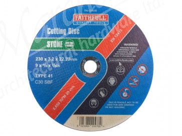 230mm x 3.2 x 22dia STONE CUT OFF DISCS