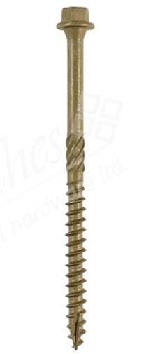 Timber Screws - Hex - Exterior - Green 6.7 x 100