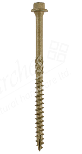 Timber Screws - Hex - Exterior - Green 6.7 x 225