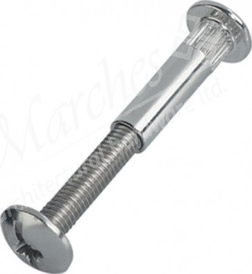 M6 connecting screws, complete fitting, nickel-plated