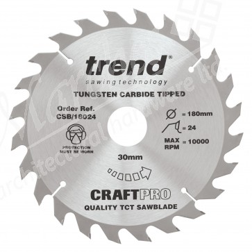 Trend CSB/18024 Saw Blade 180mm X 24T X 30mm Bore