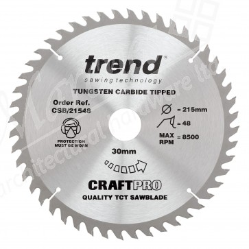 Trend CSB/21548 Saw Blade 215mm x 48T x 30mm Bore