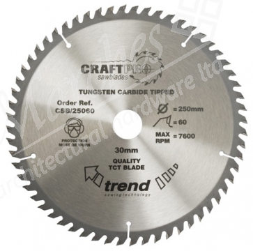 CSB/25060 - Craft saw blade 250mm x 60 teeth x 30mm