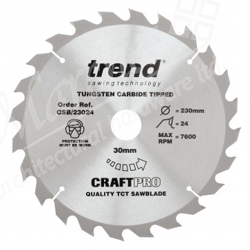 Trend CSB/23024 Saw Blade 230mm x 24T x 30mm Bore