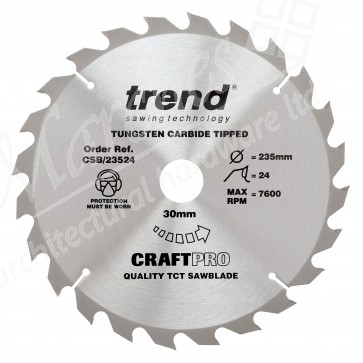 Trend CSB/23524 Saw Blade 235mm x 24T x 30mm Bore